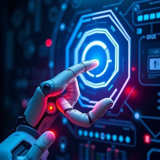 Podcast cover for 'Future Tech London' depicting a robot hand touching a digital interface.